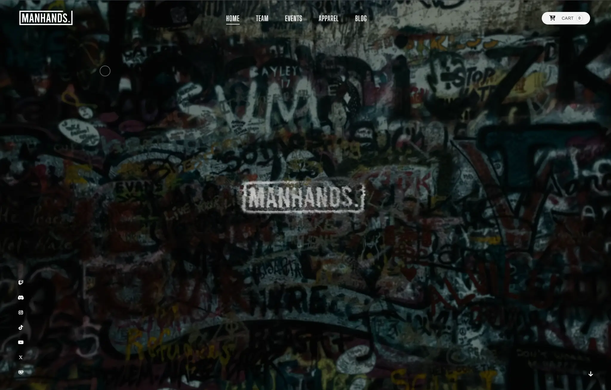 Manhands.tv branded home page