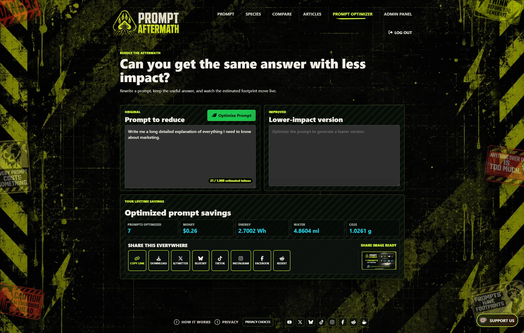 A custom model LLM powered prompt optimizer